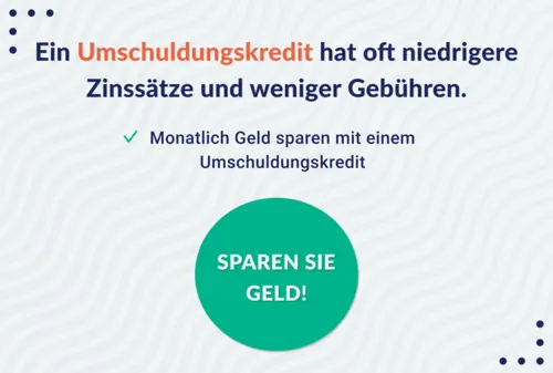 Ein Umschuldungskredit hat oft niedrigere Zinssätze und weniger Gebühren.
