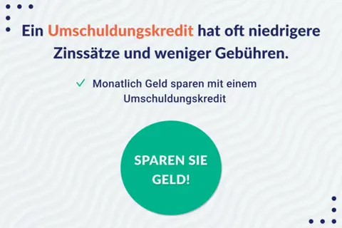 Ein Umschuldungskredit har oft niedrigere Zunssätze und weniger Gebühren